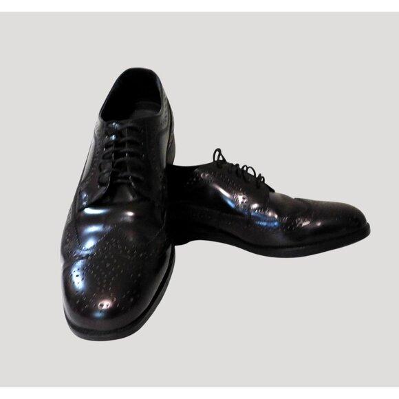 Nunn Bush Dress Flex Leather Oxford Shoes Mens Size 9.5 Dark Brown Wing Tip - Picture 9 of 14